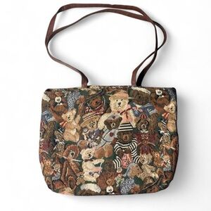 Teddy Bear Patterned Tote Bag